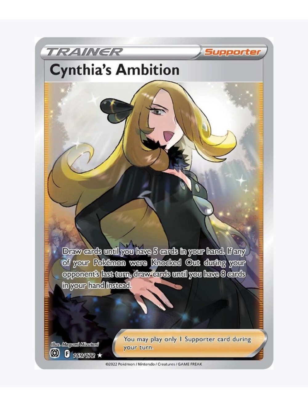 Cynthia’s Ambition SWSH09 Brilliant Stars Pokemon Trading Card
